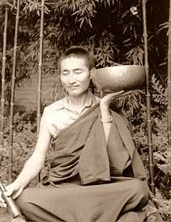 Meditating on the sound of the Void (via large Tibetan singing bowl)